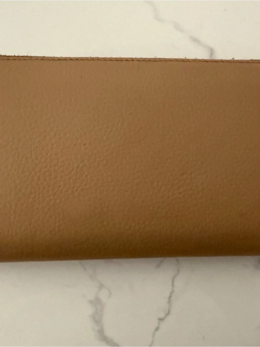 Prada Tan Leather Continental Wallet with Gold Logo Hardware